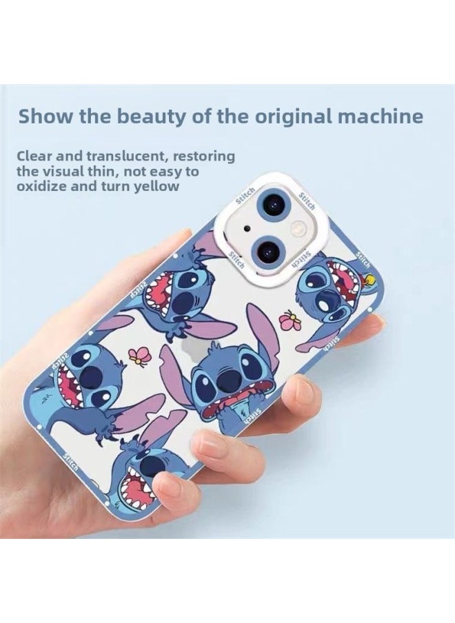 Cartoon Star Dai Lu For Iphone 13promax Phone Case For Iphone12 Transparent 11 Cute XS Couple All Inclusive-Color:Stitch Single-Applicable Model:For Iphone 16 Puls