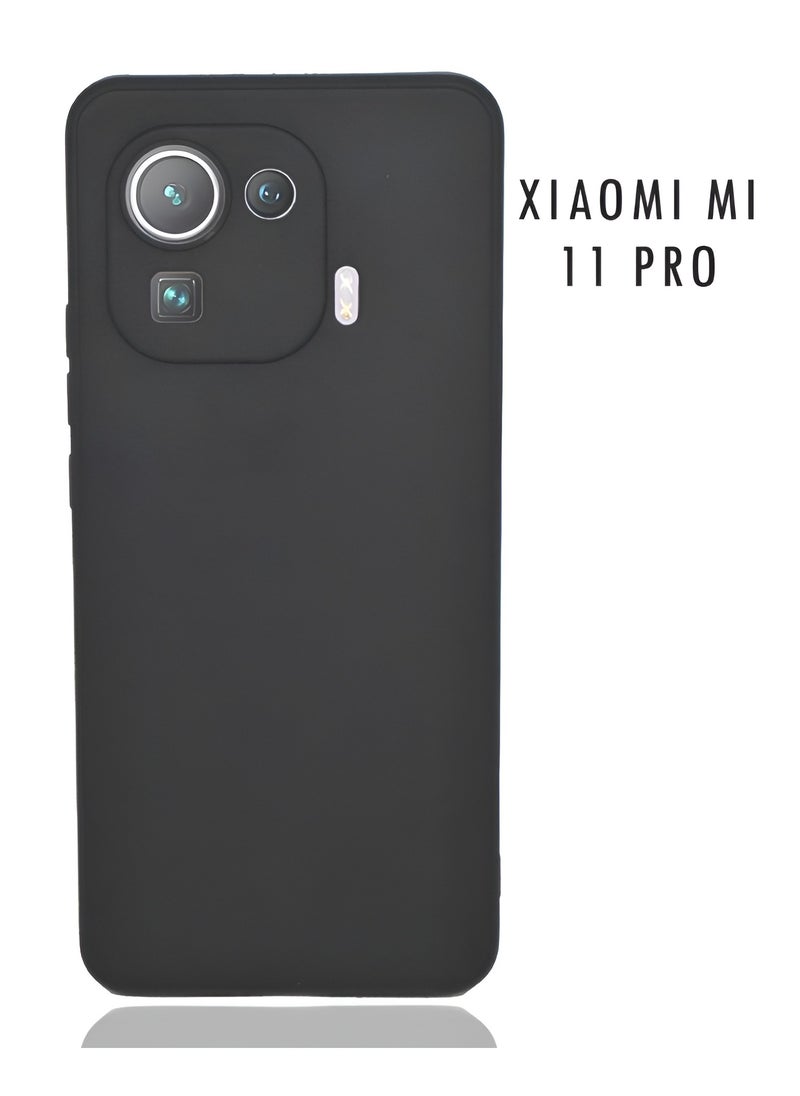 بورتوني حافظة لهاتف Xiaomi Mi 11 Pro سائل ناعم ومرن من السيليكون مقاس نحيف Xiaomi Mi 11 Pro غطاء خلفي واقٍ متوافق مع هاتف Xiaomi Mi 11 Pro  - Image 1