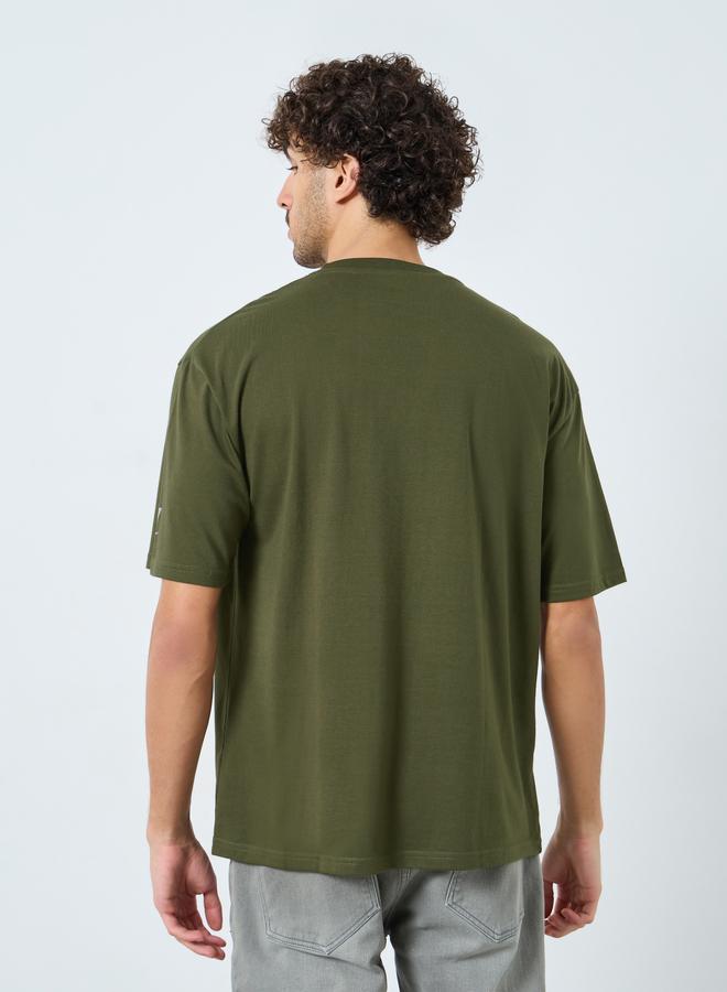 ستايلي تيشيرت واسع بطبعة كتابة - Image 5