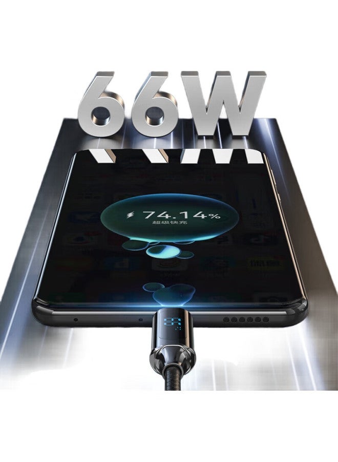 Newmine 66W Type-C Data Cable, 6A/5A Super Fast Charging, 1.2 Meter Charging Cord, Universal, Digital Display Version - Image 3