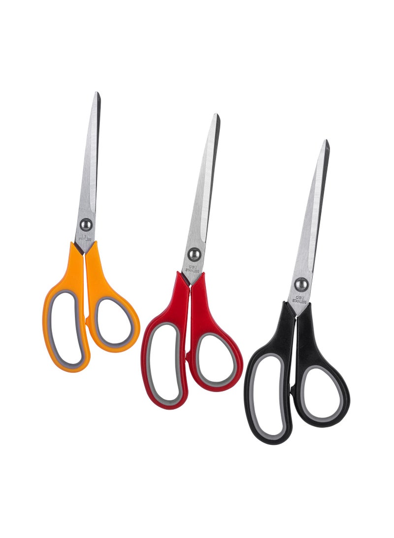 Deli E38369 Scissors 230mm, Assorted Colors, Stainless Steel Edge, Ergonomic Handle - Image 1