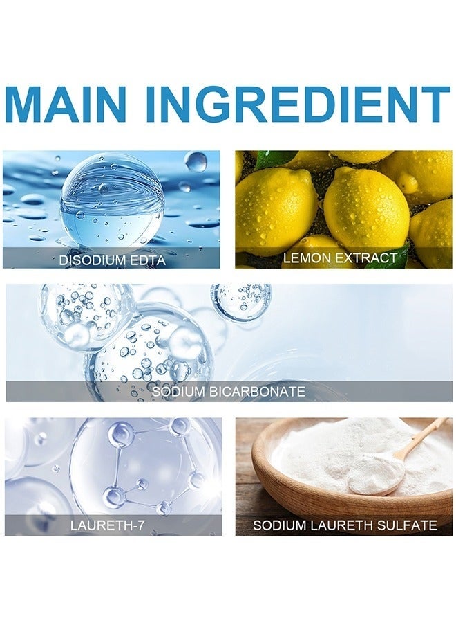 Jakehoe ٢٠ قرصًا من أقراص تنظيف الغسالات، أقراص فوارة لتنظيف الغسالات، مزيل للترسبات، مناسب لتنظيف الغسالات وتعقيمها وإزالة الأوساخ. - Image 3