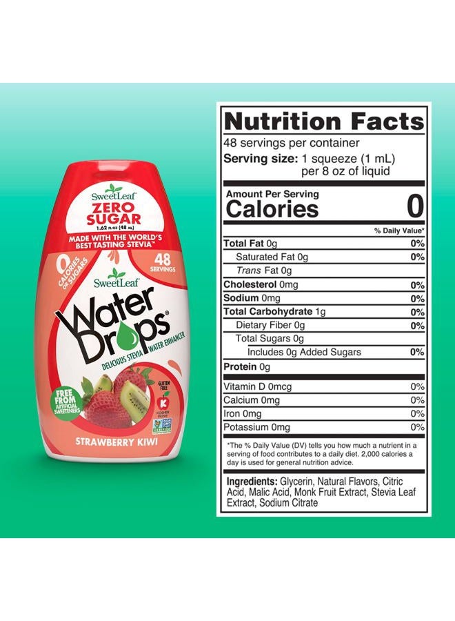 SweetLeaf Water Drops (Strawberry Kiwi, 1.62oz) - Image 2