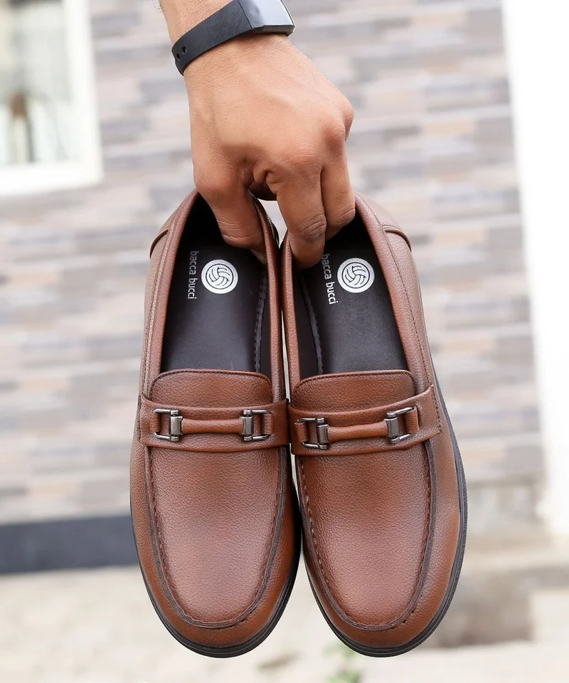 Bacca Bucci Tan LISBON Dress Loafer Moccasins Driving Shoes for Men | Best Price UAE