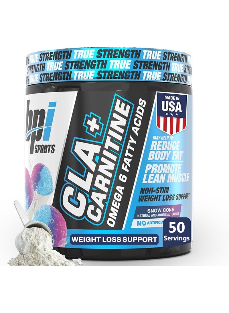 BPI SPORTS Cla+ Carnitine Snow Cone 50 Serving 370 Gm - Image 1