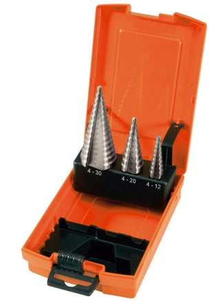 HSS Step Drill Bits Set 3-Pc, High-Speed Steel, Precision Tools for Professionals, Ideal for Precision Drilling or Enlarging, Precision Holes, Multiple Diameters, Enlarging Holes, Drilling Metal. - pzsku/Z2FA09F68E54DAAA47305Z/45/_/1711622361/09fe9437-33a8-482f-97e4-966cffa71a1f
