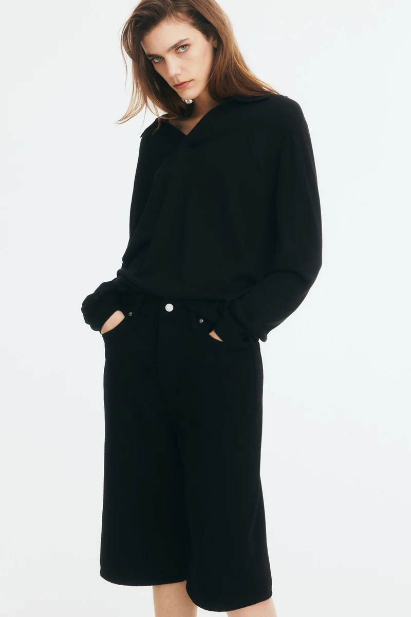 H&M High Knee Denim shorts