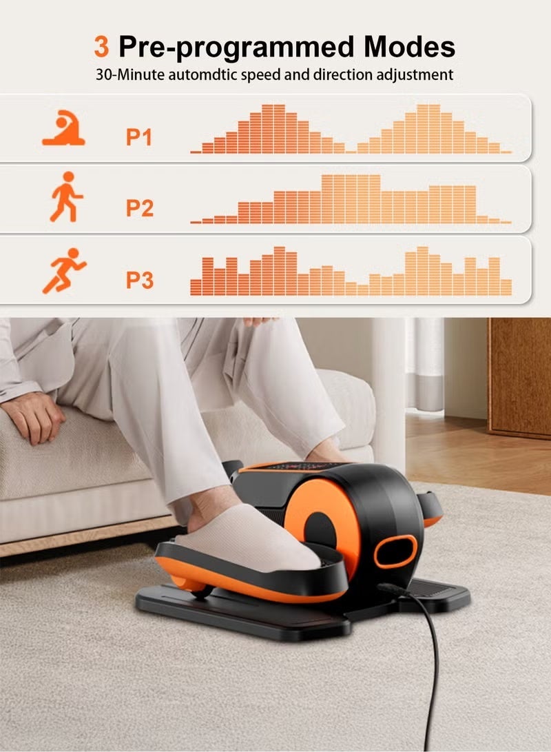 WALALLA Leg exercise machine with wireless remote control, under desk elliptical machine, elliptical leg exerciser for seniors, fully assembled, quiet and portable, electric seated pedal exerciser - Image 3