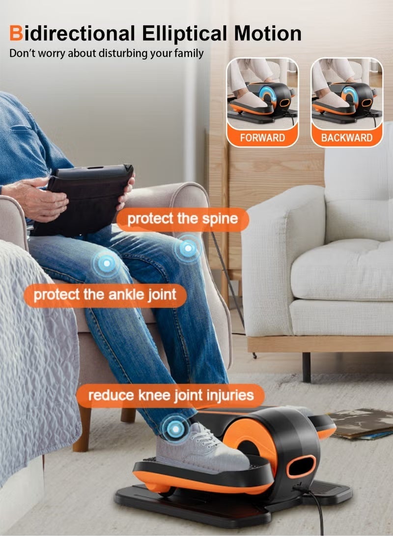 WALALLA Leg exercise machine with wireless remote control, under desk elliptical machine, elliptical leg exerciser for seniors, fully assembled, quiet and portable, electric seated pedal exerciser - Image 5