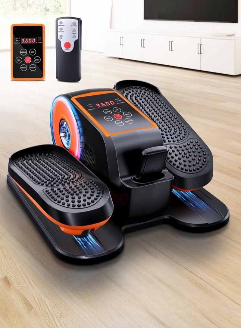 WALALLA Leg exercise machine with wireless remote control, under desk elliptical machine, elliptical leg exerciser for seniors, fully assembled, quiet and portable, electric seated pedal exerciser - Image 2