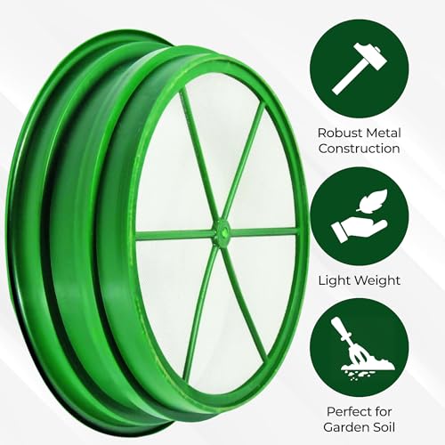 SE 13.25 Inch Wide Stackable Classifier Gold Prospecting Pan - 1/20 Inch Stainless Steel Mesh Sifting Pan, Green - Image 4