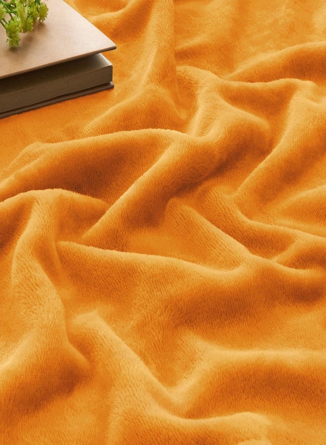 BEDELITE Burnt Orange Throw Blankets for Couch & Bed, 300GSM Luxury Plush Cozy Fleece Blanket 50" x 60", Super Soft Lightweight Fall Blanket for Travel Camping - Image 3