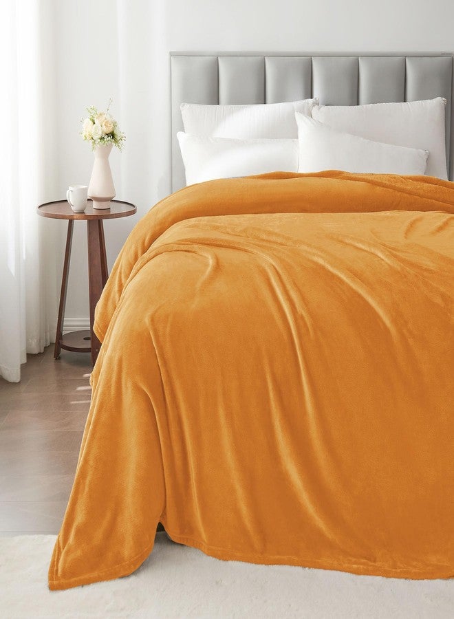 BEDELITE Burnt Orange Throw Blankets for Couch & Bed, 300GSM Luxury Plush Cozy Fleece Blanket 50" x 60", Super Soft Lightweight Fall Blanket for Travel Camping - Image 5