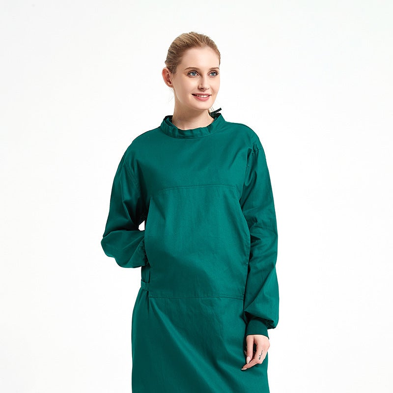 Long-Sleeved Men'S And Women'S Hand-Washing Clothing Nurse'S Clothing Short-Sleeved Operating Room Cotton Overalls Oral Medicine Elastic Hand-Washing Clothing - Image 5
