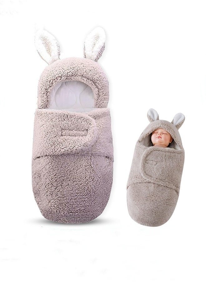 MIXDE Newborn Plush Swaddle Blankets,Receiving Swaddling Blanket For Baby Wrap Swaddle Blanket Infants Fleece Sleeping Bag Ultra-Soft,Newborn Sleeping Wraps  - Image 1