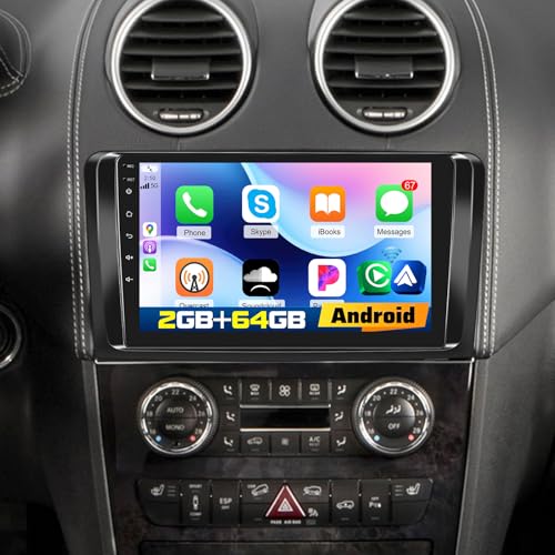 EKAT 2G64G Car Radio for Mercedes ML350 GL450 GL350 ML500 ML280 GL320 W164 X164 20052011 Benz GL ML Class 9 inch Android Touch Screen ML350 Stereo CarplayAndroid AutoEQ AudioSWCBluetooth - Image 1