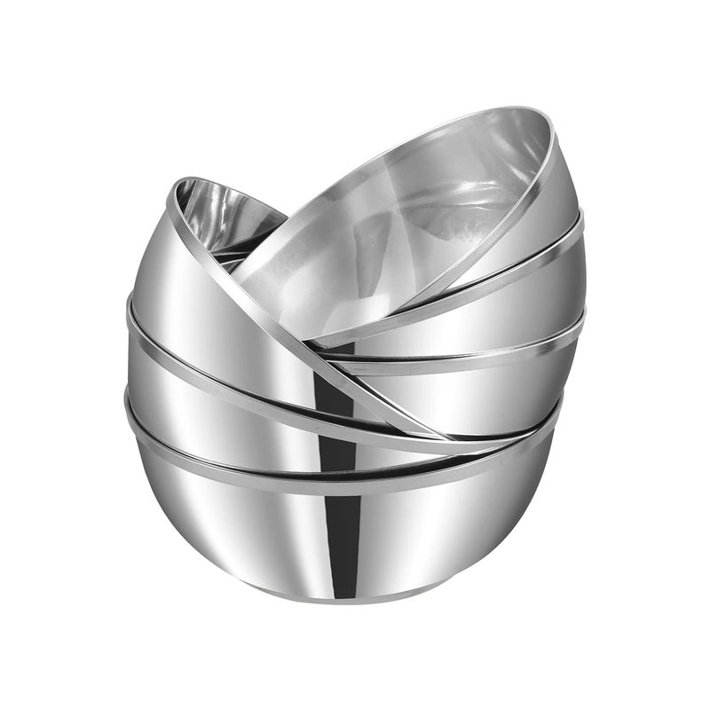Kraft- follow your imagination Kraft Stainless Steel Kraft Serving Bowl Set of 12 Pcs - 10cm (Medium) | Ice Cream, Desert, Fruits, Rice Katori/Vati Set | Food Grade, Mirror Finish | 2 Years Warranty - Silver - Image 4