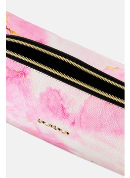 bebe Marble Print Cosmetic Pouch, Multicolor  - Image 3
