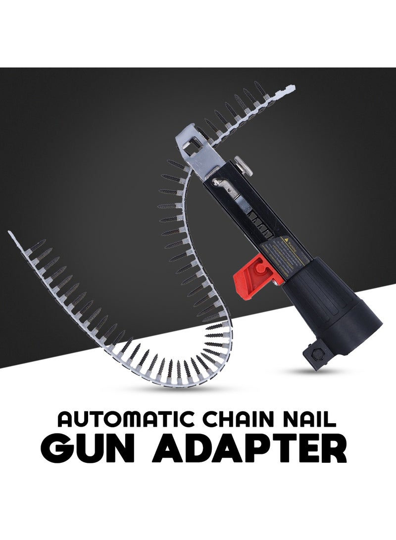 Auto Screw Spike Chain Nail Gun Adapter for Screw Gun Screw Drill Automatic Chain Nail Gun Head - Image 1