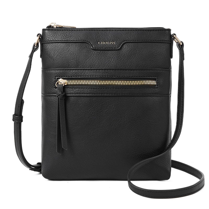 CHOLISS Mini Crossbody Bags for Women, Small Purses for Women with Vegan Leather, Travel Over Shoulder Bag, Black - Image 1