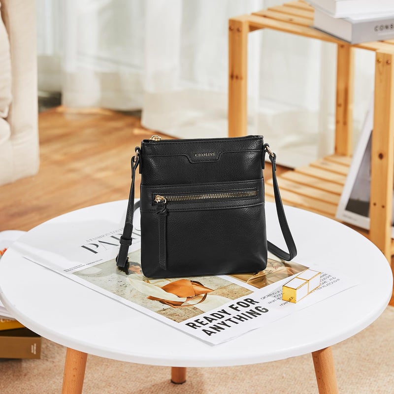CHOLISS Mini Crossbody Bags for Women, Small Purses for Women with Vegan Leather, Travel Over Shoulder Bag, Black - Image 3