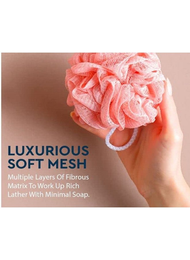 advancedestore Bath Sponge Round Loofah For Women & Men - Pebble - Soft & Fluffy With Multiple Layers of Fibrous Matrix For A Fun Shower Time | Scrub off Dead Skin, Soft Mesh, Gentle Exfoliation-2pcs - Image 5