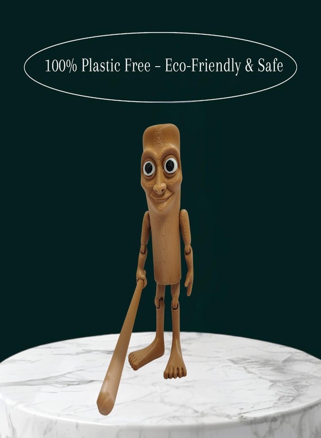 Ekopedia Tung Tung Tung Sahur Action Figure Italian Brainrot Figurine 3D Printed Plastic Free Articulated Model Funny Meme Toy Collectible Viral Internet Meme Character Figurine (6 Inche) - Image 5
