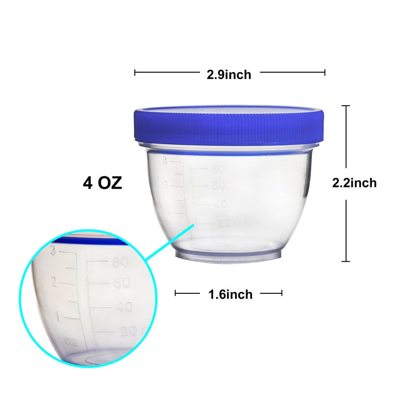 Youngever 18 Pack Baby Food Storage, 4 oz Baby Food Containers with Lids, 6 Assorted Colors, with Lids Labels - Image 3
