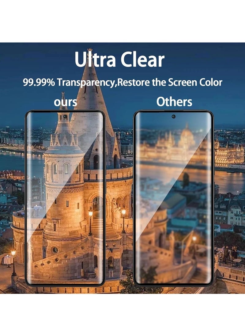 SHOPI Tempered Glass for Xiaomi Redmi Note 13 Pro Plus 5G Screen Protector with Camera Lens Protector [2+2 Pack], 3D Curved Full Coverage 9H Hardness Bubble Free Anti-Scratch Protective Film - Image 3