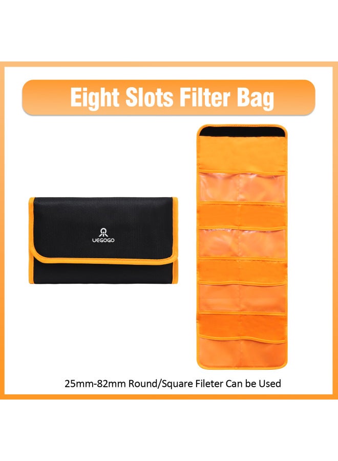 Uegogo Filter Bag Portable Storage Bag Waterproof And Shockproof Filter Bag 1 Pieces 3 Pieces 4 Pieces 6 Pieces 8 Pieces Filter Bag-Color:eight-piece Bag  - Image 1