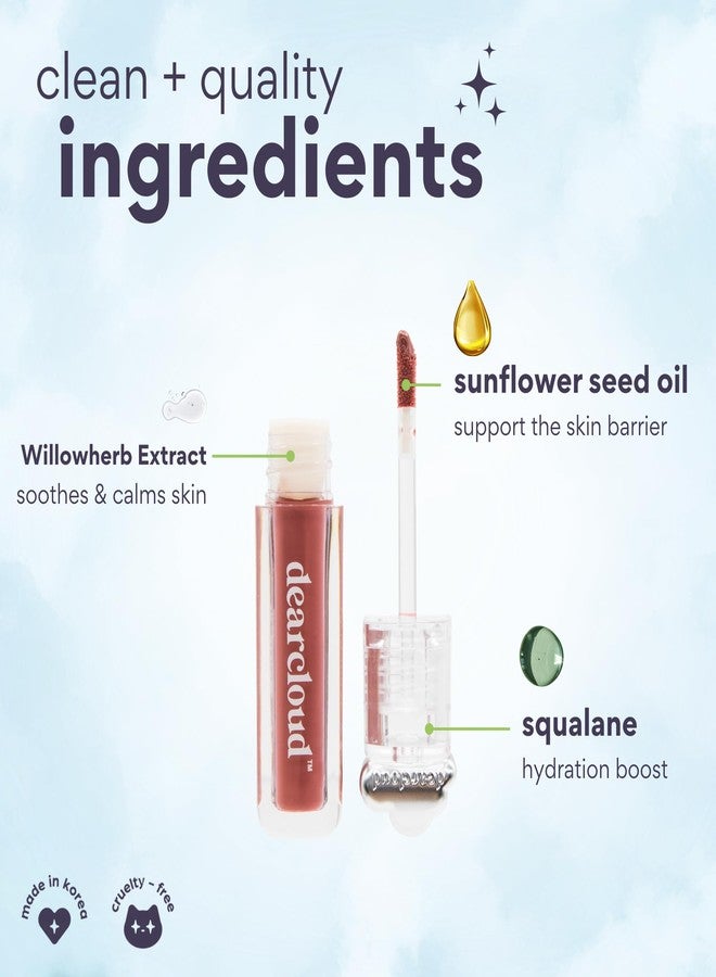 dearcloud Color Crush Lip Tint – Lip Gloss for Women – Tinted Lip Balm with Squalane – Sundae (0.13 oz) - Image 3