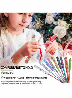 Excefore Crochet Hook Kit, 9 Pcs Aluminum Crochet Hook Set Soft Grip, 2mm-6mm Multicolour Stitches Craft Crochets Hook Sewing Tools  - Image 3