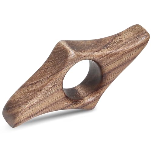 WACANTIC Walnut Book Page Holder, Smooth Finish Wood Book Holder for Reading, Ideal Book Reader Gifts & Reading Accessories,Book Worm Gifts for Women, Thumb Book Page Holder (Large-N) - Image 1