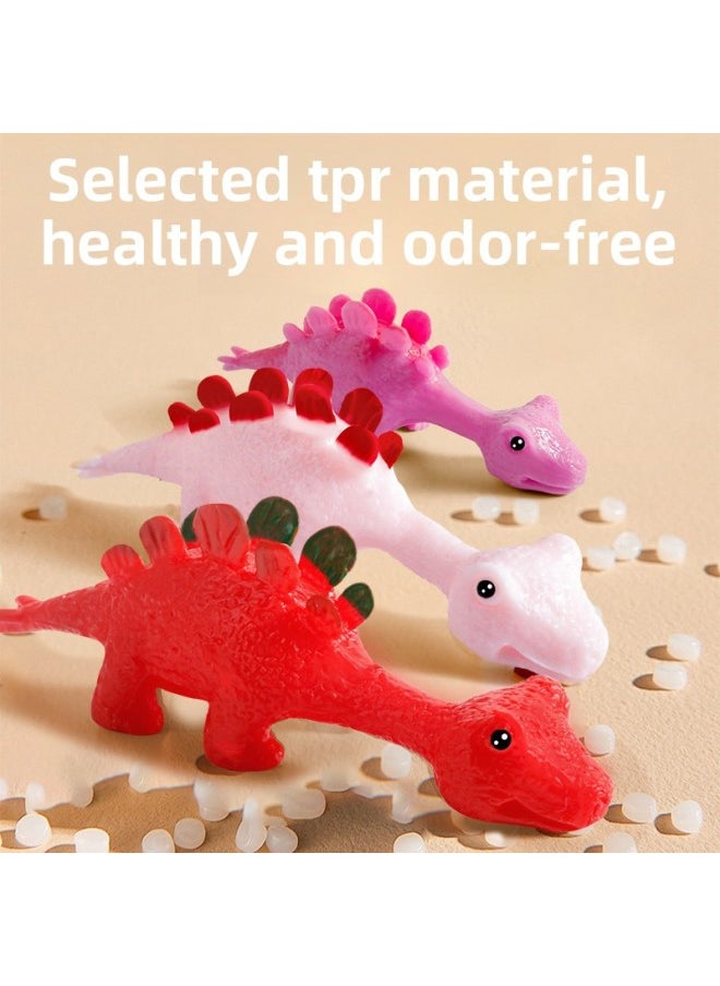 null - Soft Rubber Park Girl Jurassic Simulation Boy Model Explosions Red Children's Net Dinosaur Toy Bite Finger-Color:Large Size 20 Pieces♥Fun Ejection Dinosaur [high Elasticity And No Odor] - Image 1