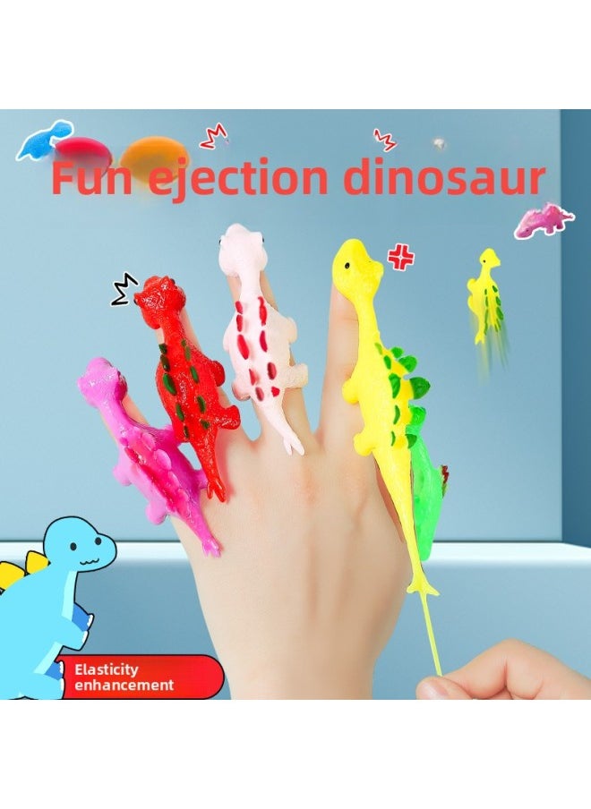 null - Soft Rubber Park Girl Jurassic Simulation Boy Model Explosions Red Children's Net Dinosaur Toy Bite Finger-Color:Large Size 20 Pieces♥Fun Ejection Dinosaur [high Elasticity And No Odor] - Image 1