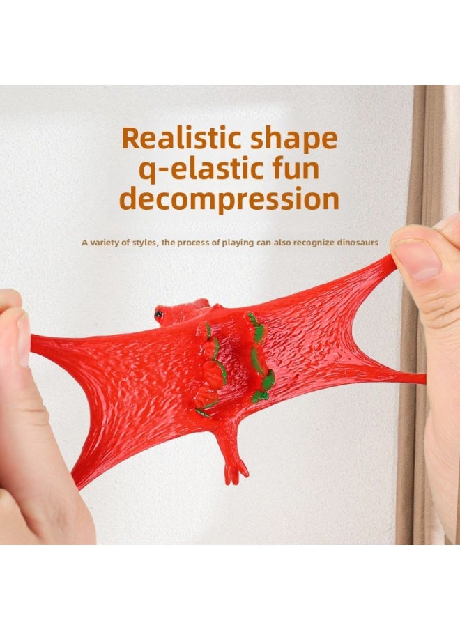 null - Soft Rubber Park Girl Jurassic Simulation Boy Model Explosions Red Children's Net Dinosaur Toy Bite Finger-Color:Large Size 20 Pieces♥Fun Ejection Dinosaur [high Elasticity And No Odor] - Image 1