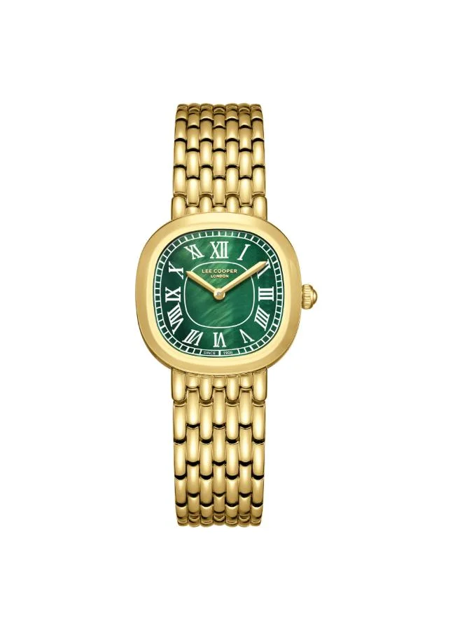Lee Cooper Women's Analog Display Watch With Gold Metal Strap - LC08159.170