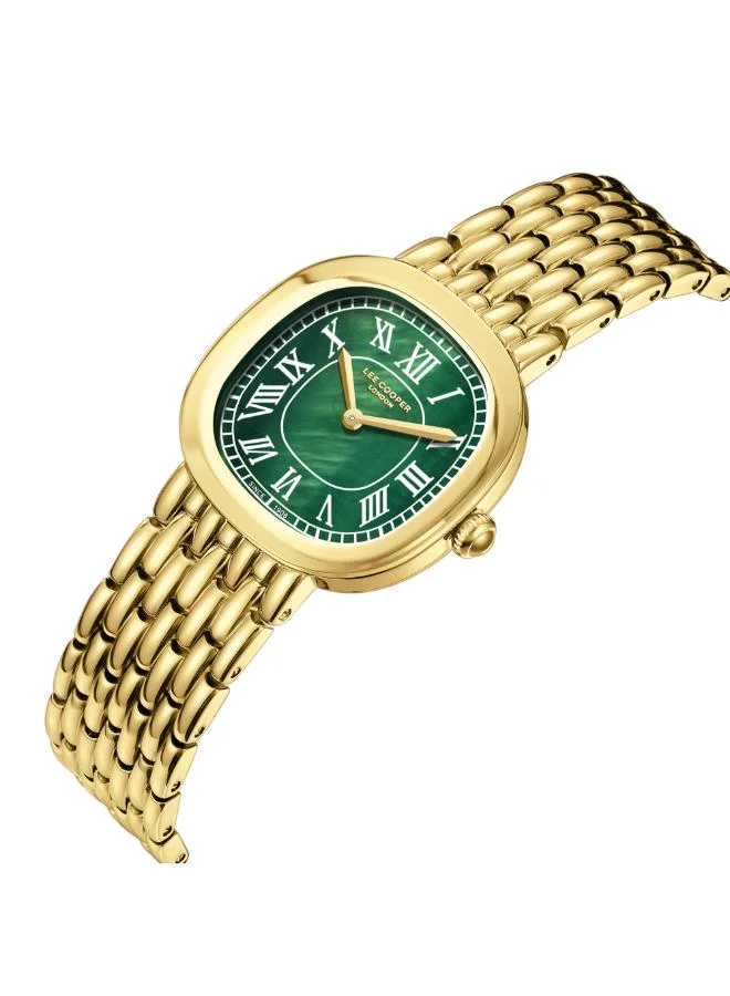 Lee Cooper Women's Analog Display Watch With Gold Metal Strap - LC08159.170