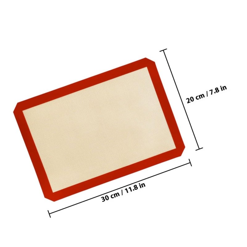 Reusable Silicone Baking Mats 30x20cm Nonstick Oven Safe Pastry Dough Rolling Mat - Image 3