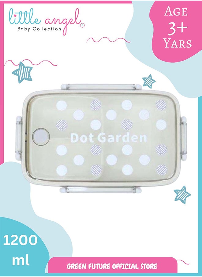 Little Angel Leakproof BPA Free Plastic Container Lunch Box - 1200 ML, Cream  - Image 1