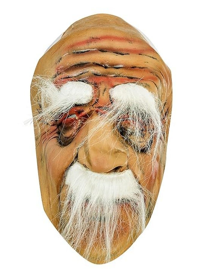 brown leaf Latex Realistic Face Mask Full Head Cover - Skeleton Halloween Dress - Horror Gloves - Holi Costume Props (Design 3) - Image 2