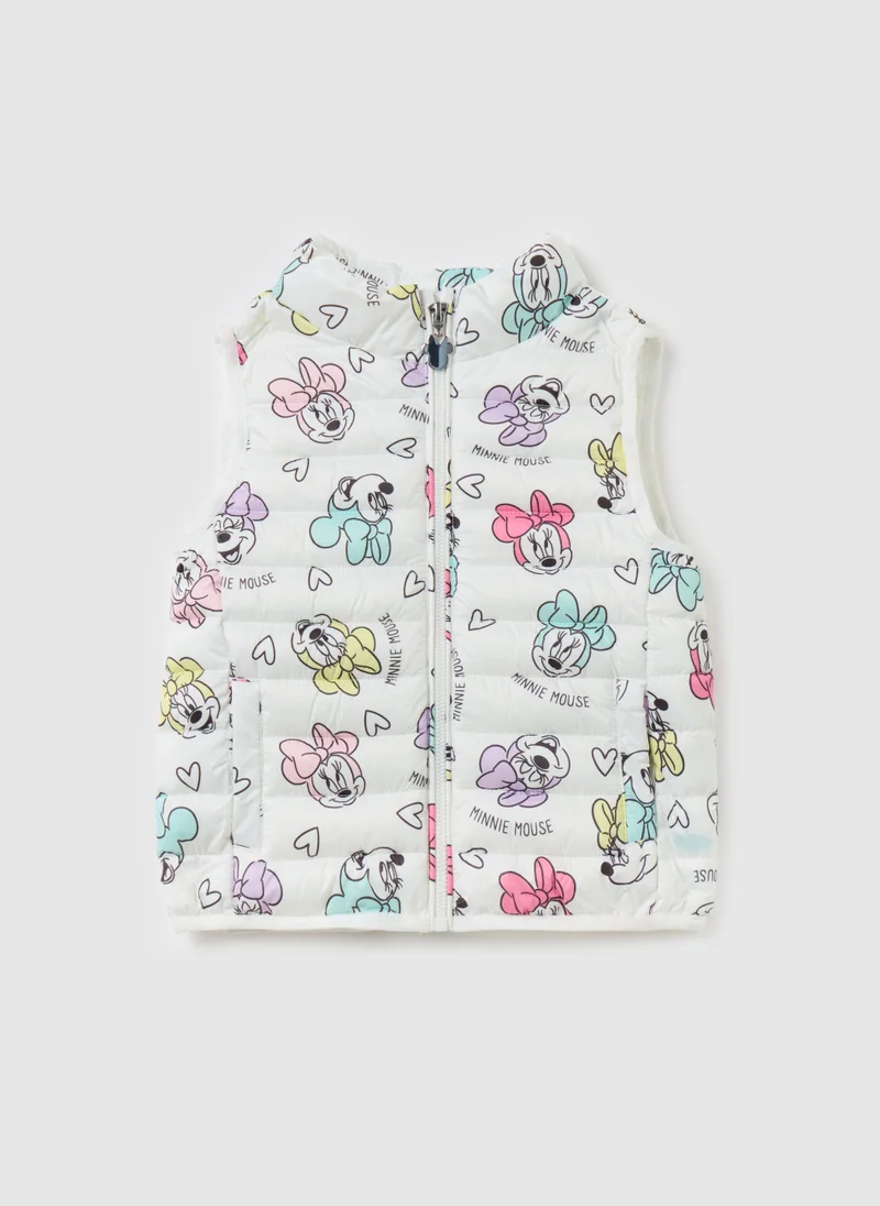 او في اس Padded gilet with Minnie Mouse print