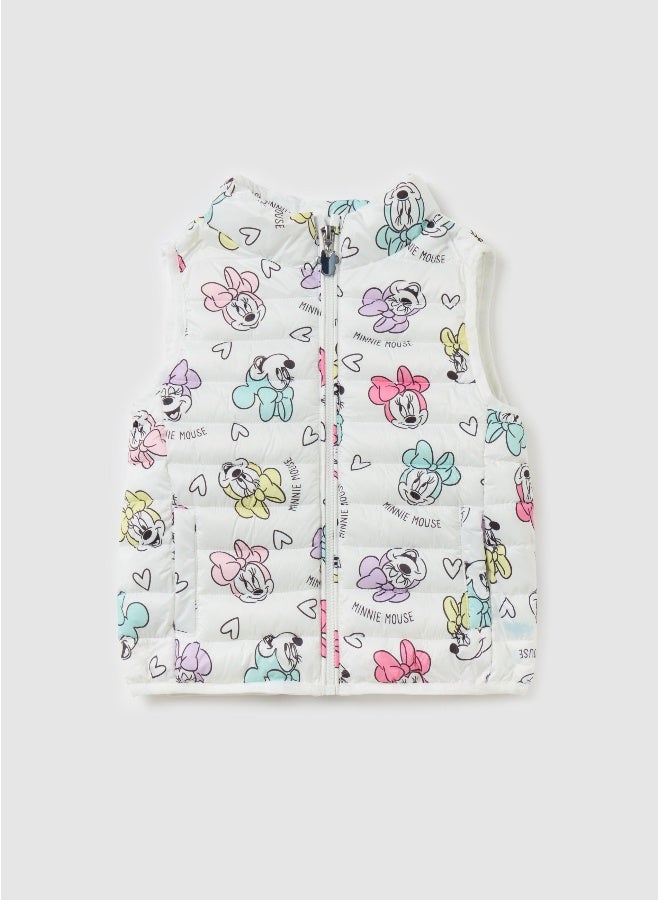 Ovs Padded gilet with Minnie Mouse print - Image 1