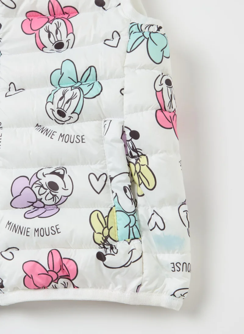Ovs Padded gilet with Minnie Mouse print