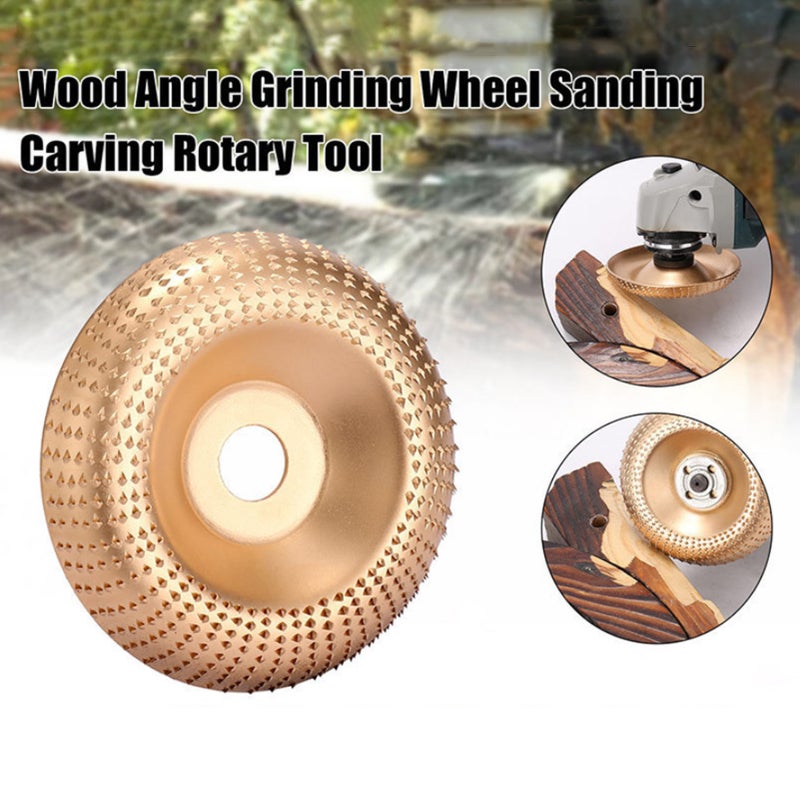 2Pcs 4'' Grinder Wheel Disc Wood Shaping Wheel Wood Grinding Disk for Angle Grinders with 22mm/0.87in Arbor - Image 5