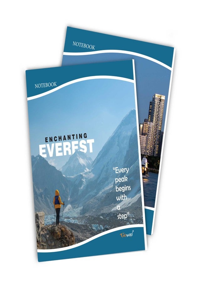 GOWOO Enchanting Everest and Seoul Reflections Notebooks - Ruled :- travel inspired notebooks, everest theme notebook, nature inspired notebook, classy ruled notebook for students | Pack of 2 Book - Image 4