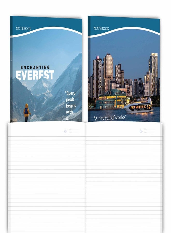 GOWOO Enchanting Everest and Seoul Reflections Notebooks - Ruled :- travel inspired notebooks, everest theme notebook, nature inspired notebook, classy ruled notebook for students | Pack of 2 Book - Image 3