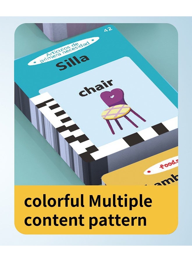 بطاقات فلاش متكلمة للأطفال لعبة تعليمية الإنجليزية العربية الاستماع ألعاب تعليمية التعلم 112 جهاز كمبيوتر شخصي بطاقة فلاش متكلمة مع تأثيرات صوتية تعلم هدية تفاعلية - Image 4