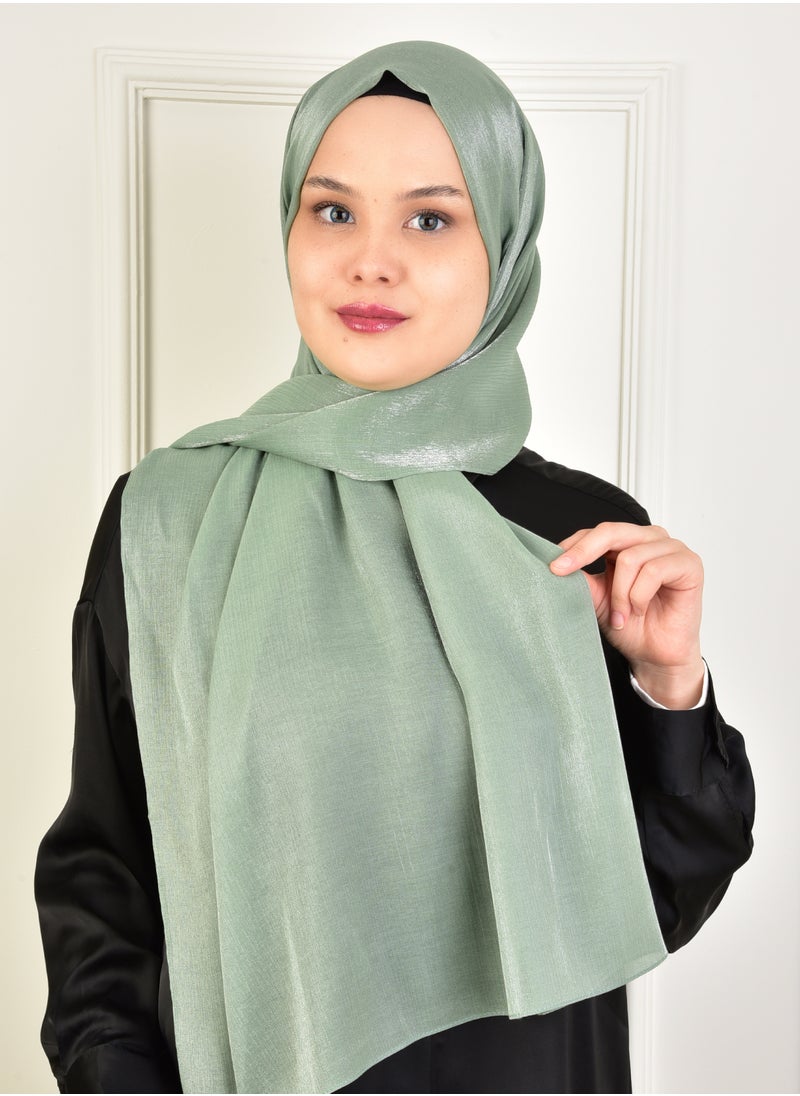 Burden İpek - Shimmering Elegance Hijab Shawl In Light Green: Made in Turkey, lightweight, non-slip and perfect for all your special occasions - Image 1