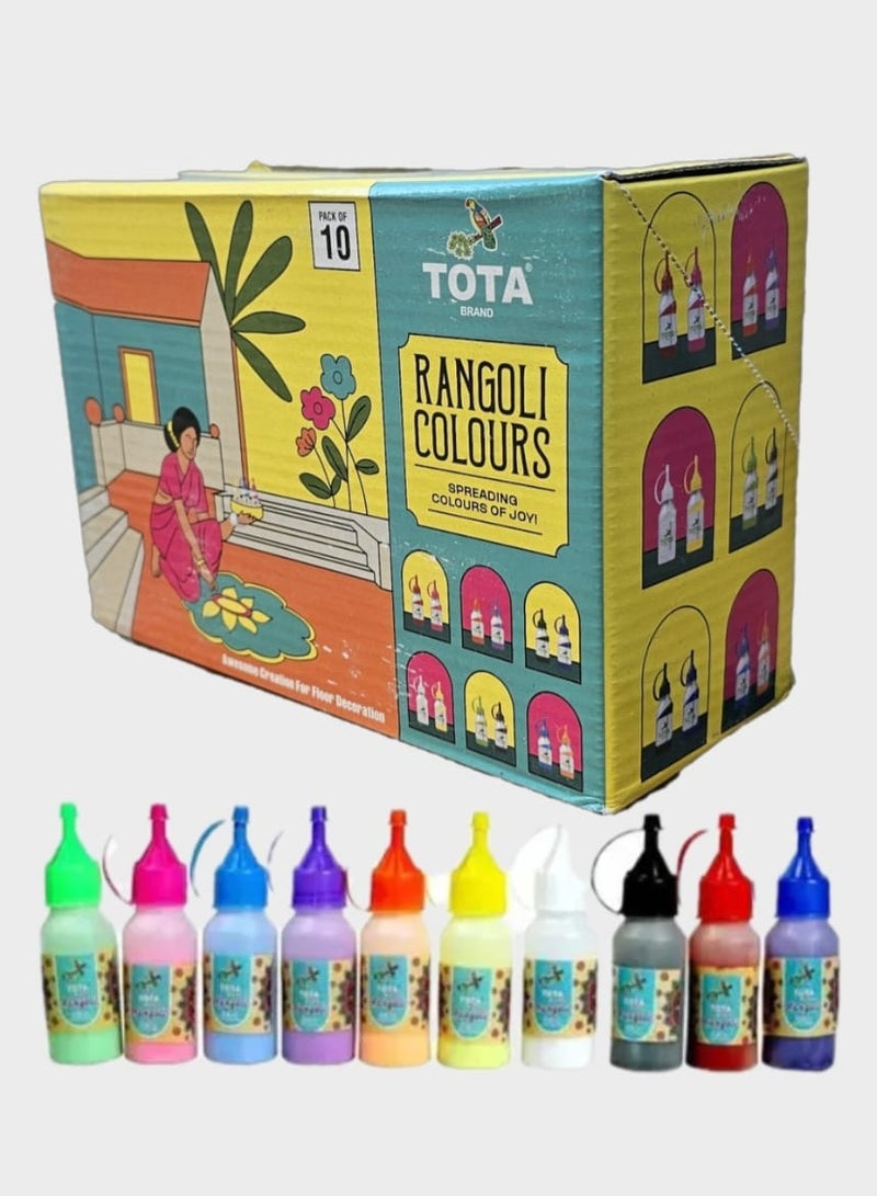 TOTA مجموعة من 10 عصارات ملونة من توتا رانغولي - Image 4